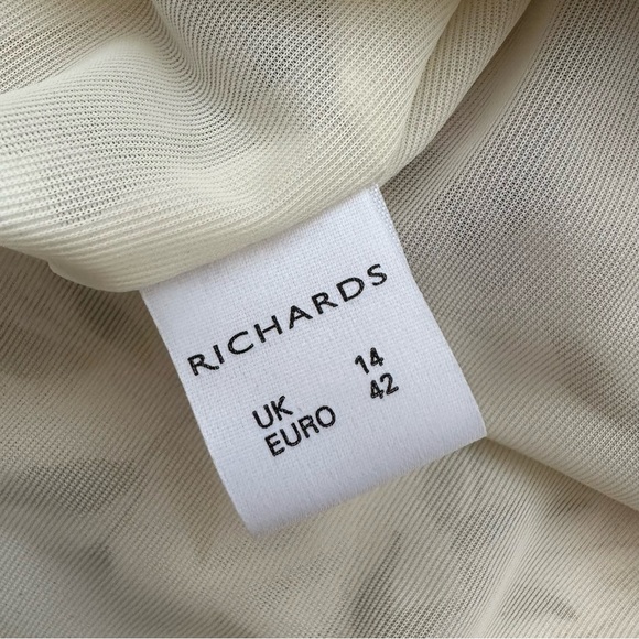 Richards Womens Maxi Dress Sz 12 USA 42 eur 14 UK. Cream w purple NWT VintageY2K - Picture 3 of 8